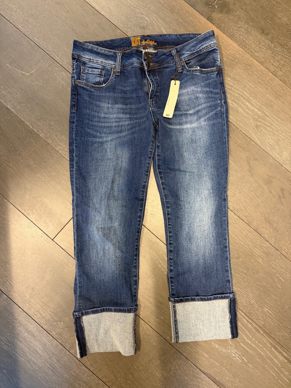 Women's Dark Blue Cuffed Capris KUT DENIM
